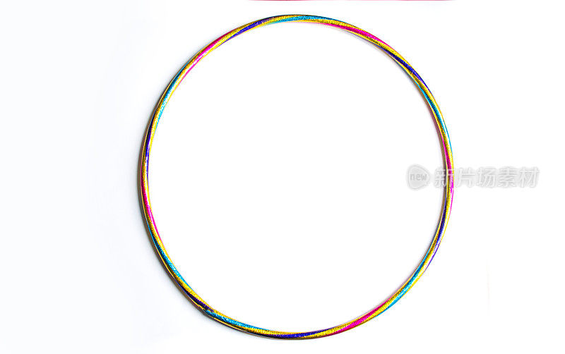 Colorful Hula Hoop isolated on white background with copy space